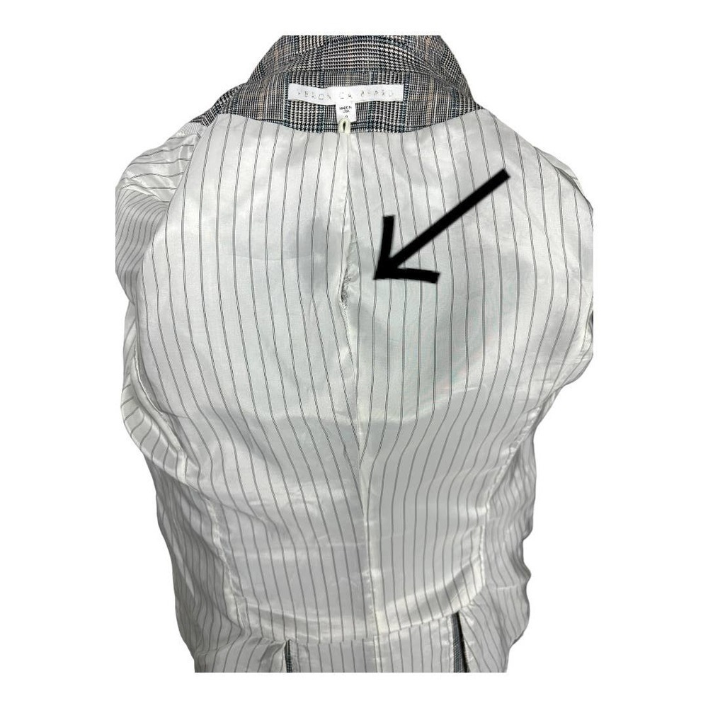 Veronica Beard Micro Houndstooth Plaid Single Bre… - image 7